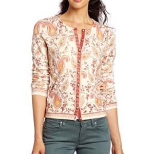 Lucky Brand Paisley Cardigan Sweater